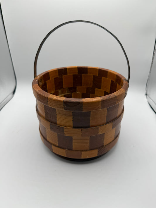 Unique Wood Checkered Bucket