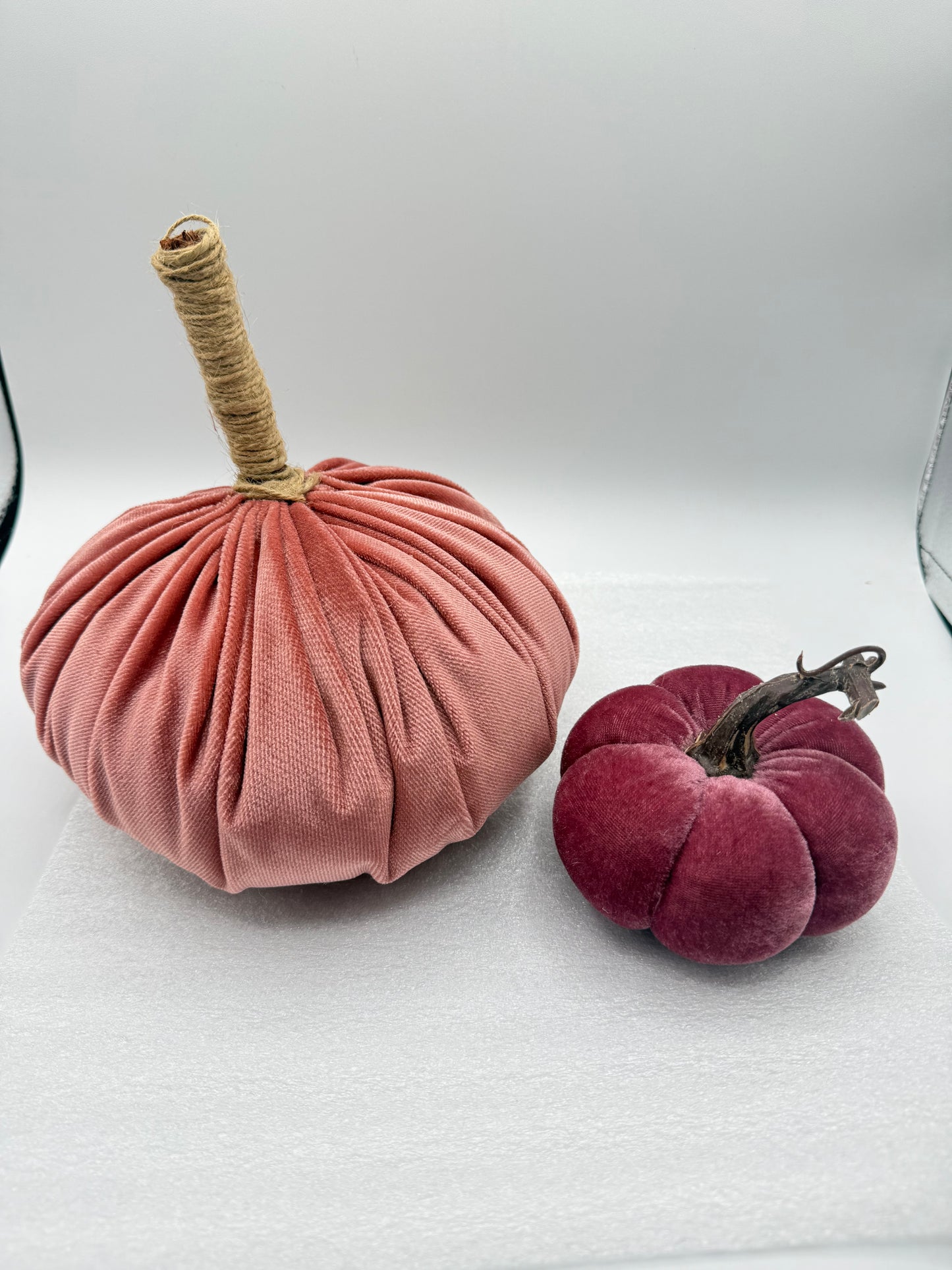 Set of Two Pink Velvet