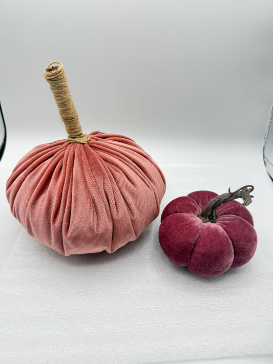 Set of Two Pink Velvet