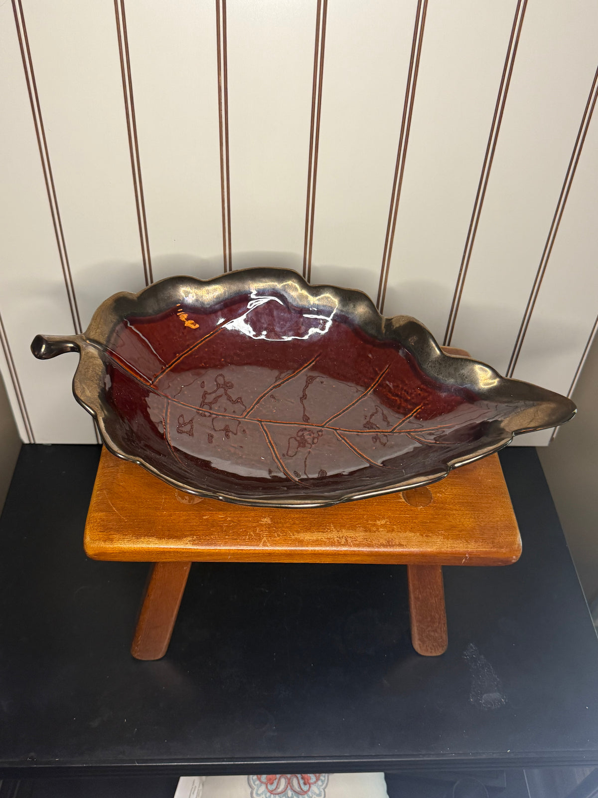 Large Ceramic Leaf Dish