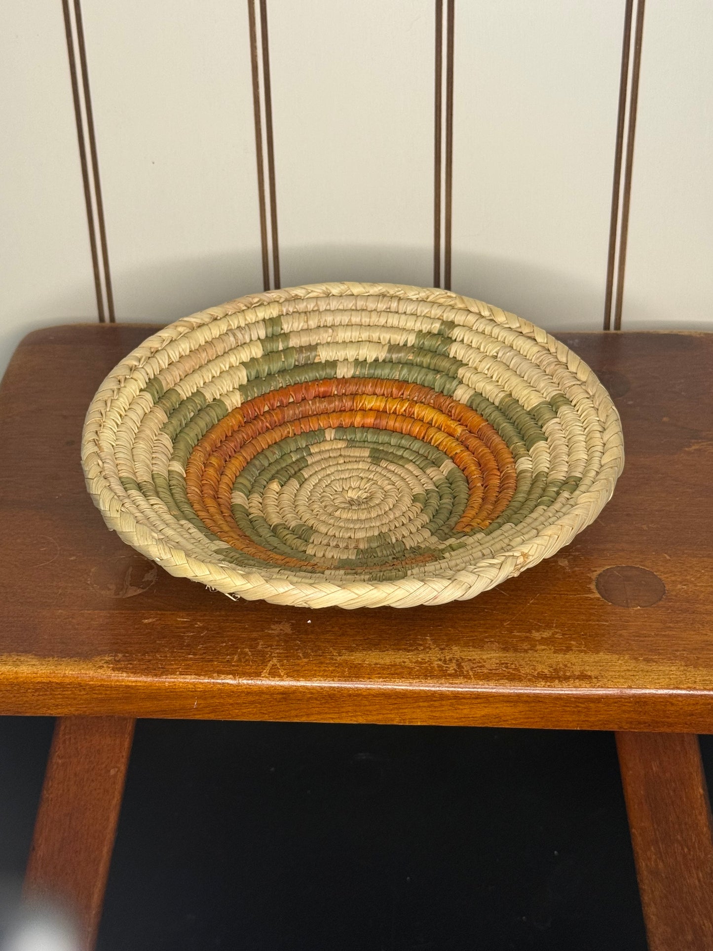 Native American Hand-Woven Coiled Basket