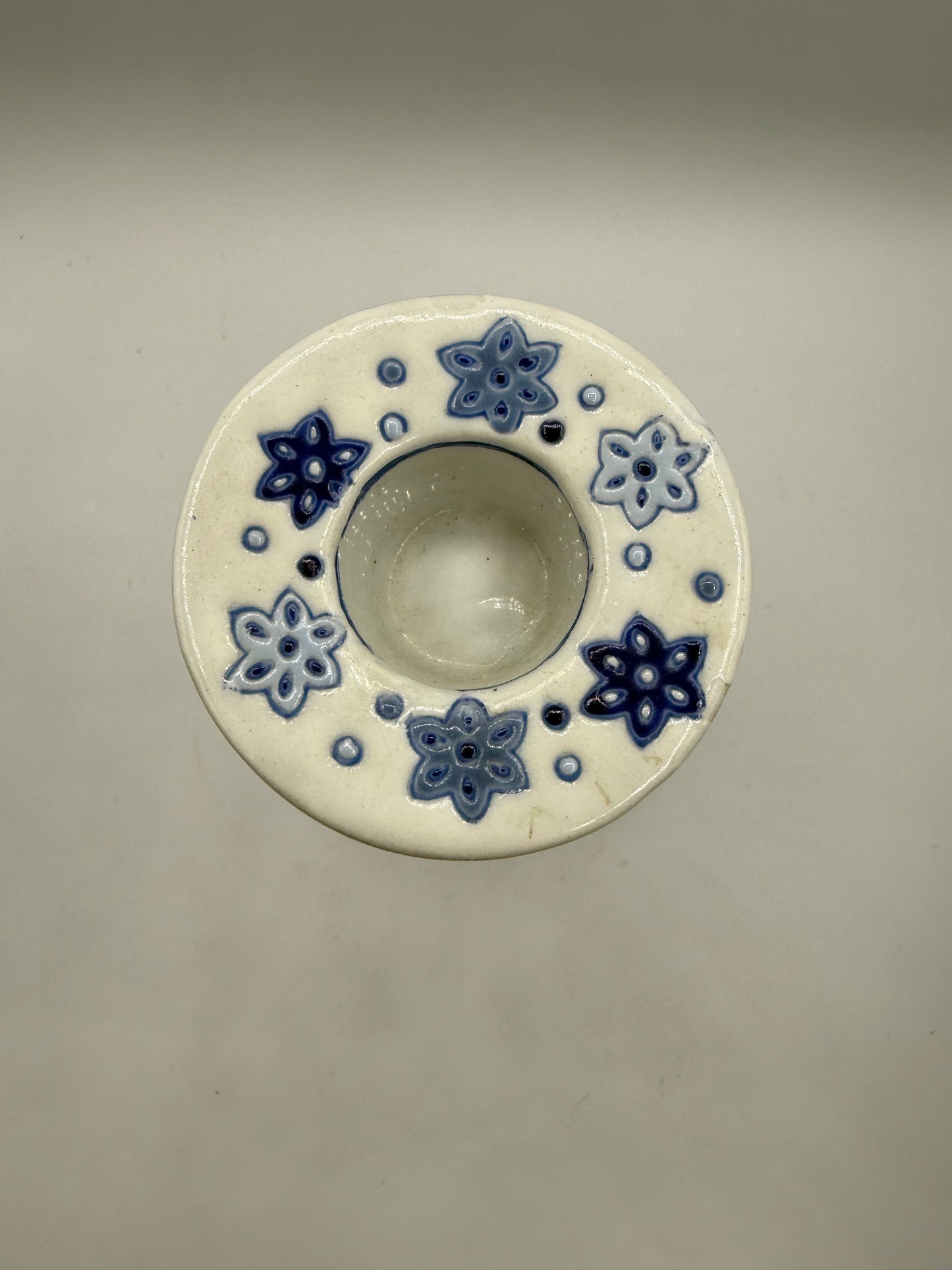 Blue & White Chinoiserie Candlestick