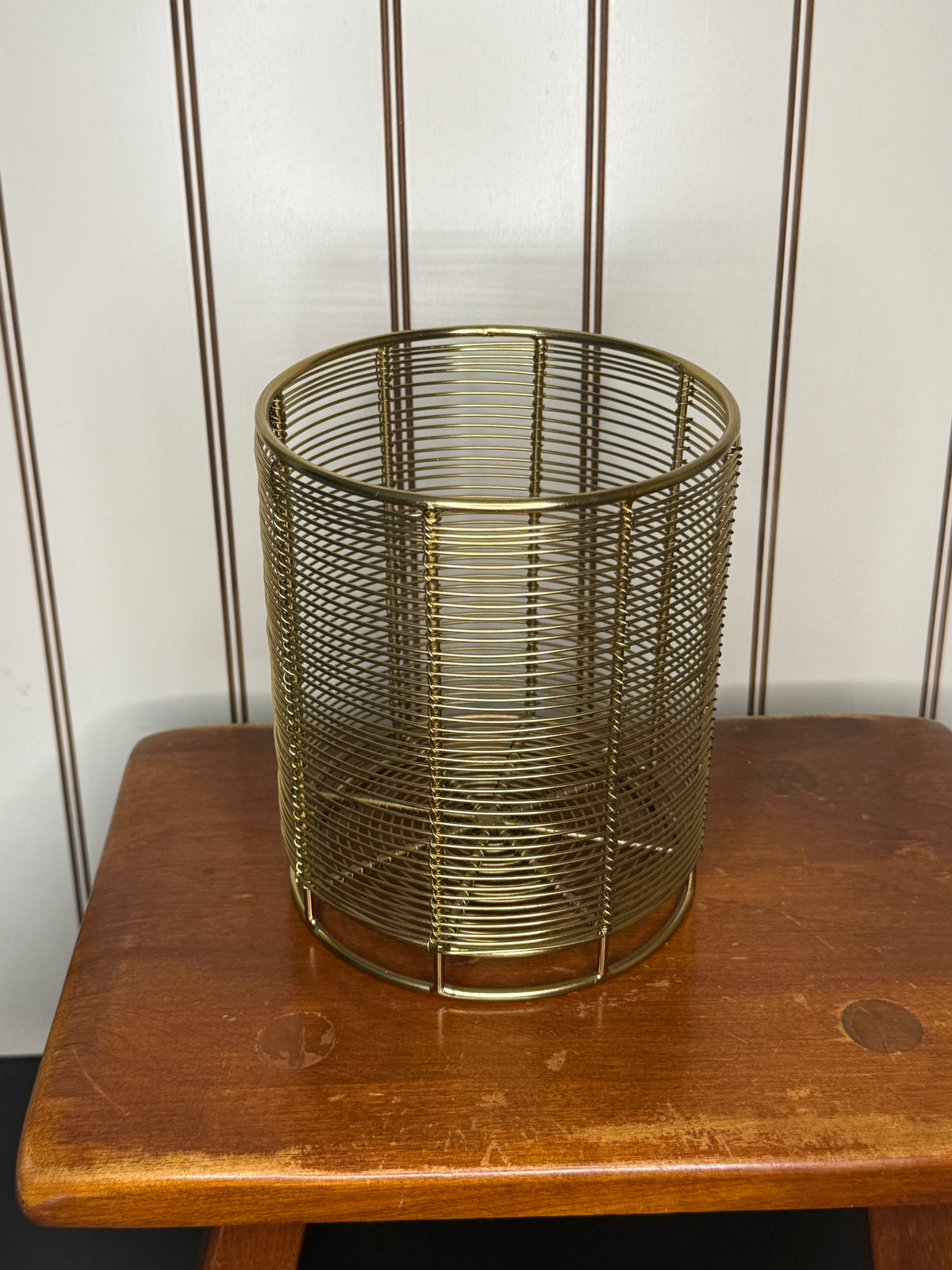 Gold Metal Utensil Holder