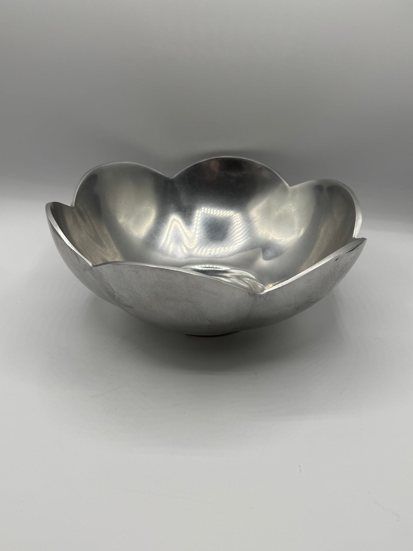 Scalloped Pewter Bowl