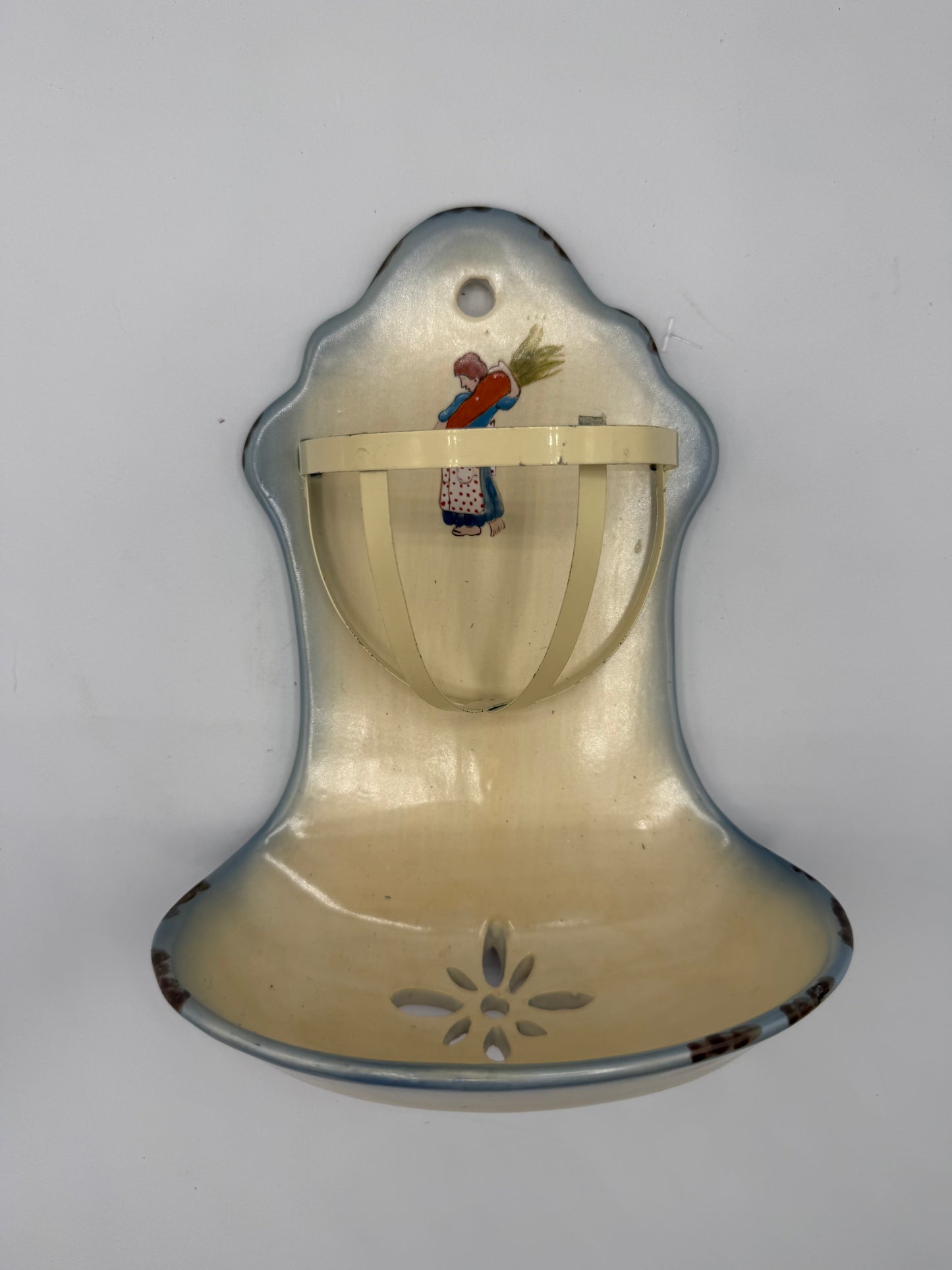 Vintage Hand Painted Wall Pocket