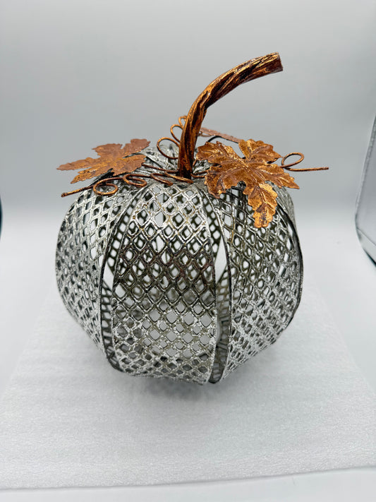 Silver Metal Pumpkin