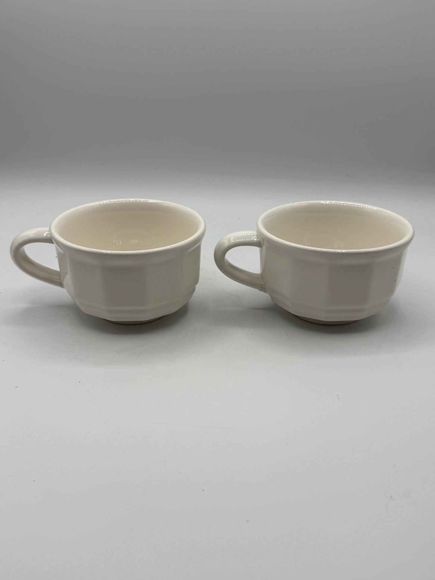 Set of Two Vintage Pfaltzgraff Heritage White Teacups