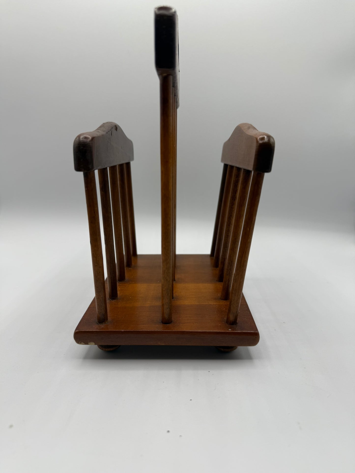Mid-Century Wood Napkin Stand