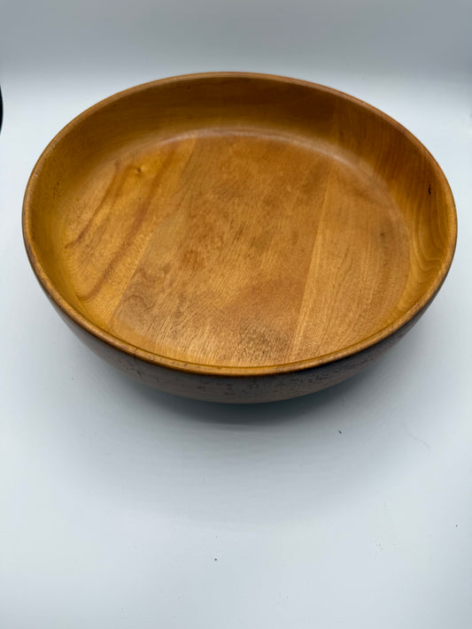Midcentury Footed Wood Bowl