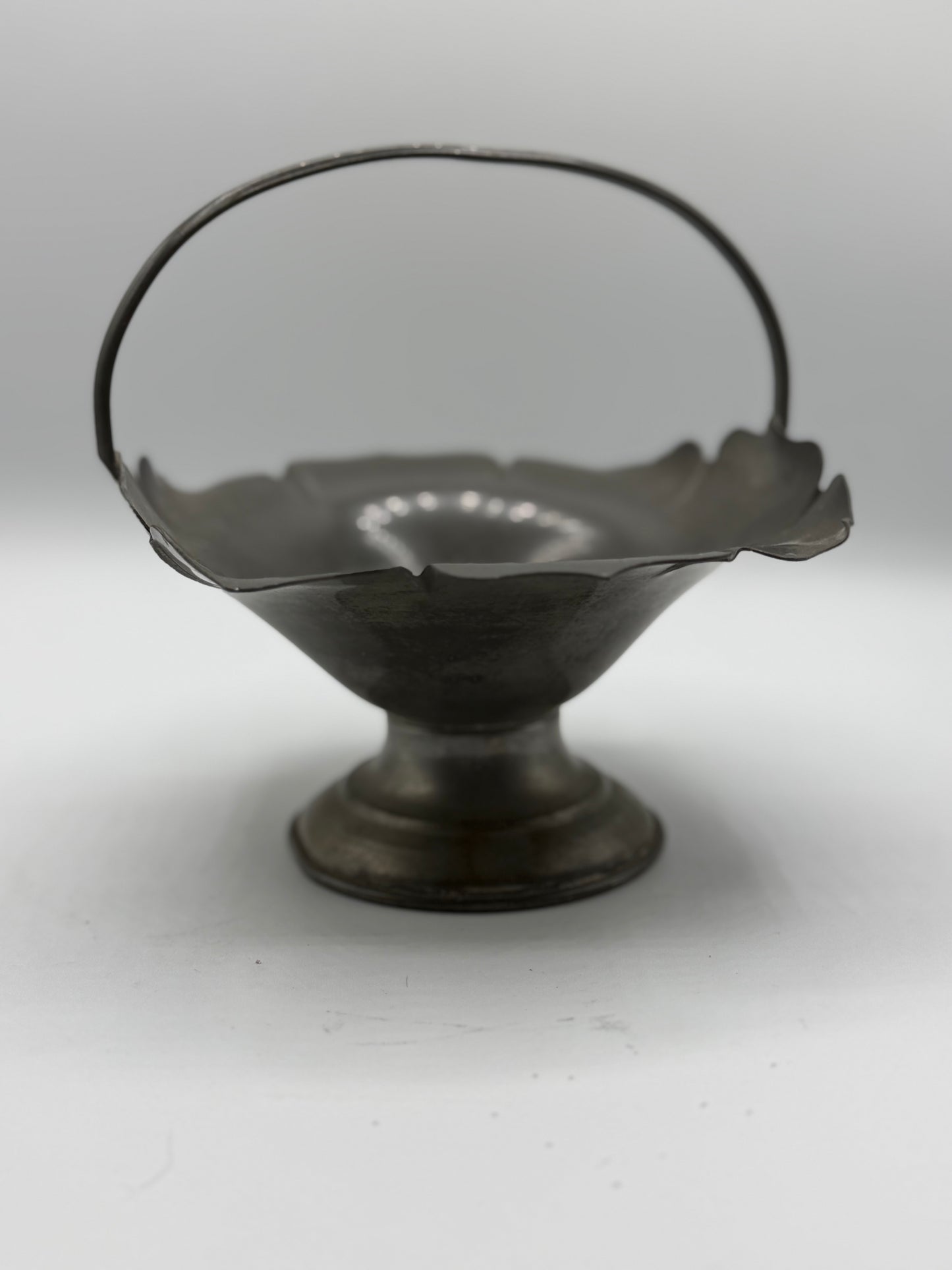 Vintage Solid Pewter Candy Dish