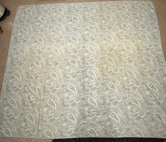Blue/Green Paisley King Size Quilt & 2 Matching Shams