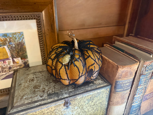 Spider Lace Covered Pumpkin