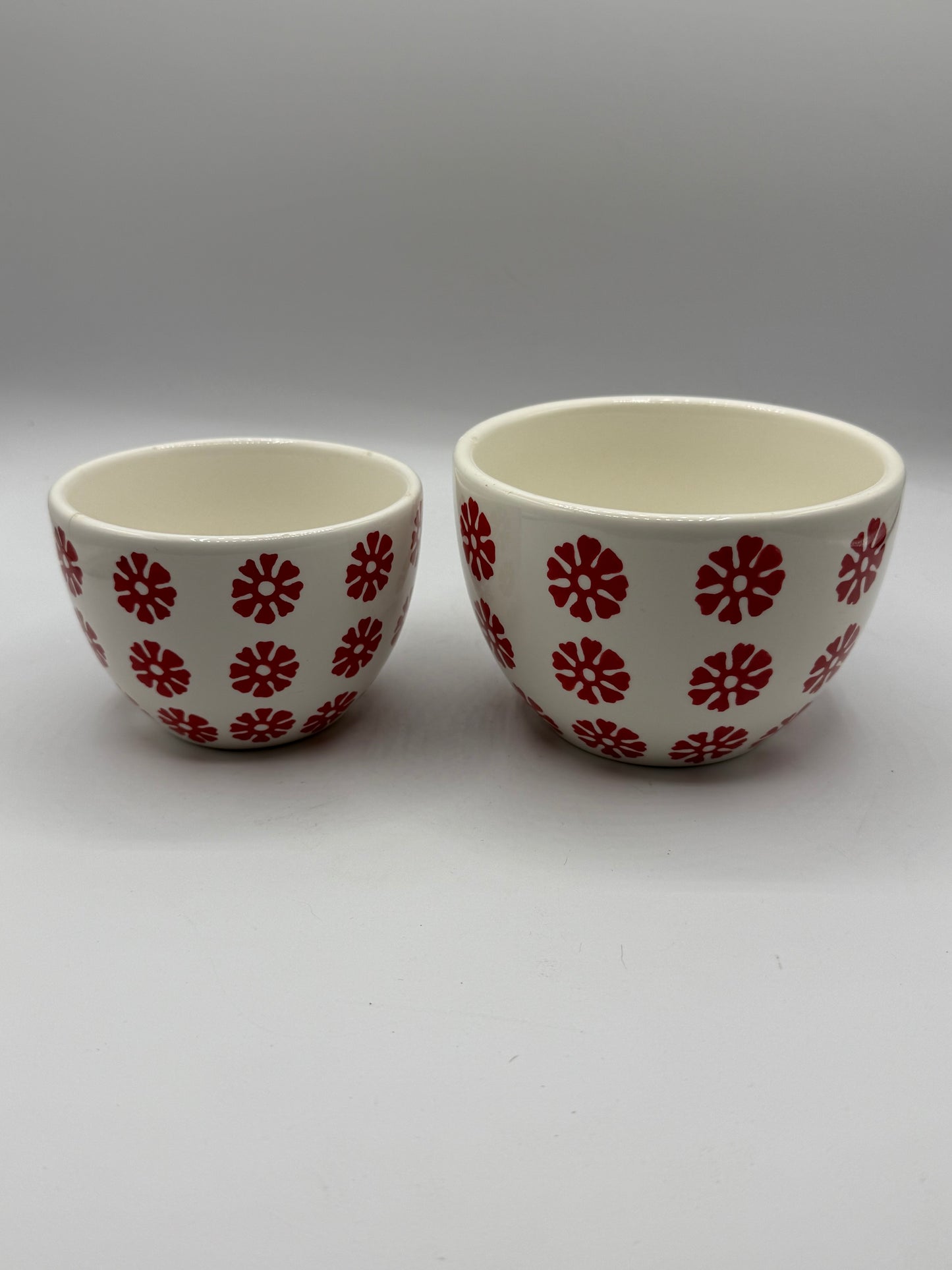 Red & White Bowl Set