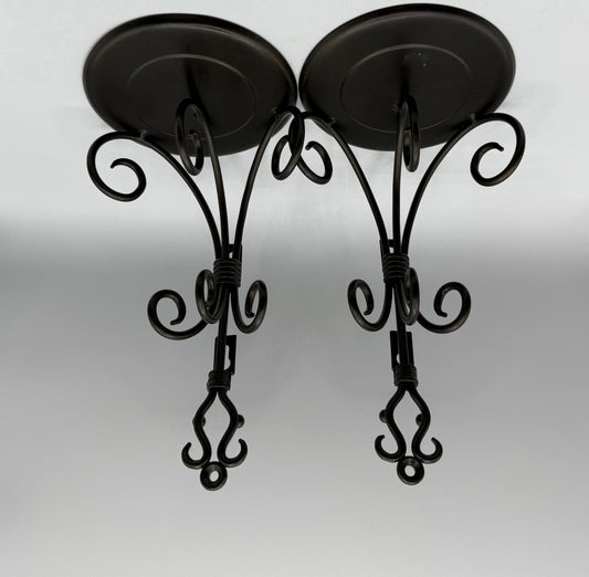 Black Candle Wall Sconce(Set of Two)