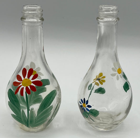 Tiny Handpainted Floral Vases