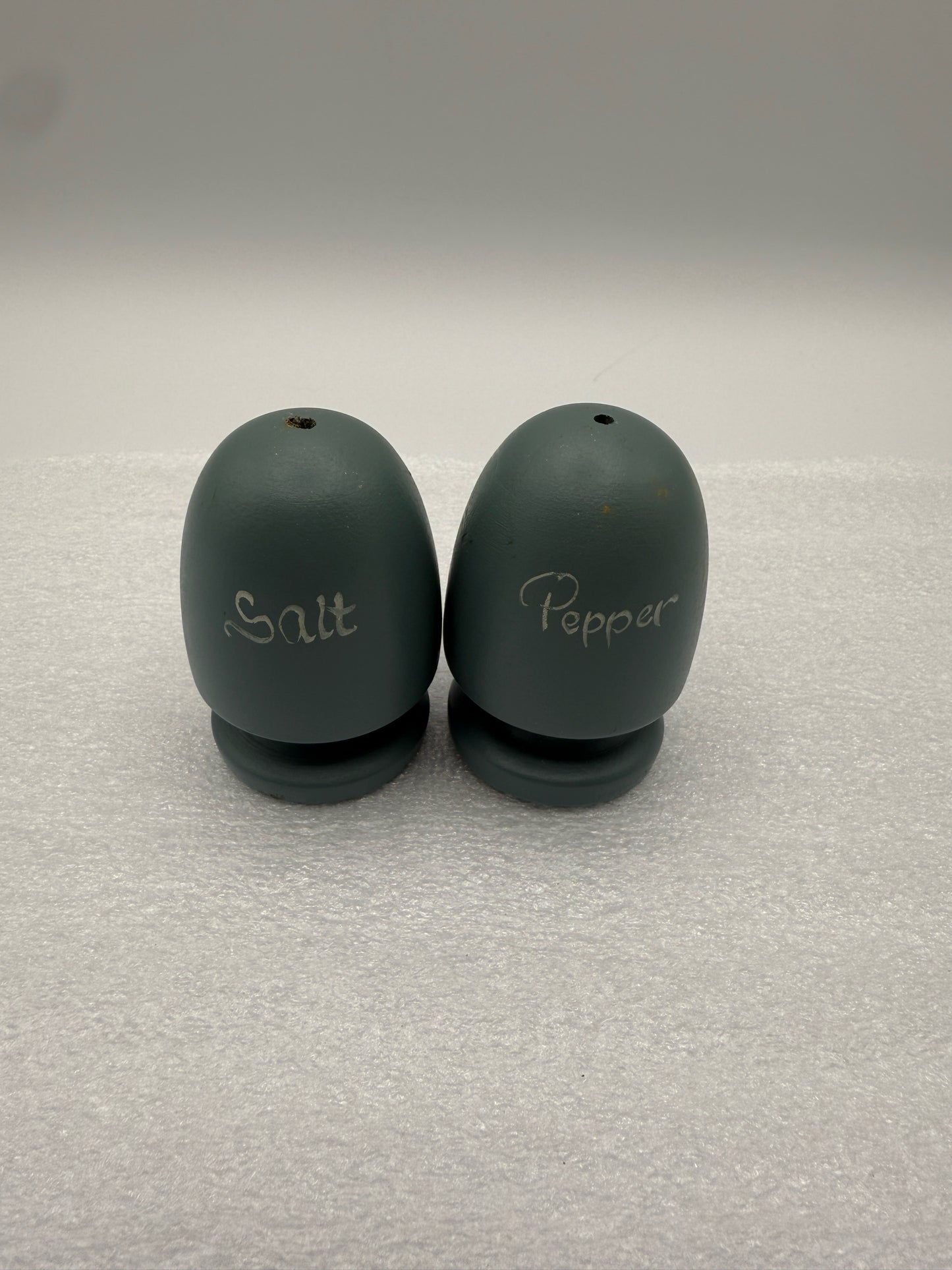 Wood Hand Painted Salt & Pepper Shakers