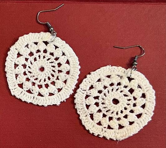 Large Vintage Doily Earrings