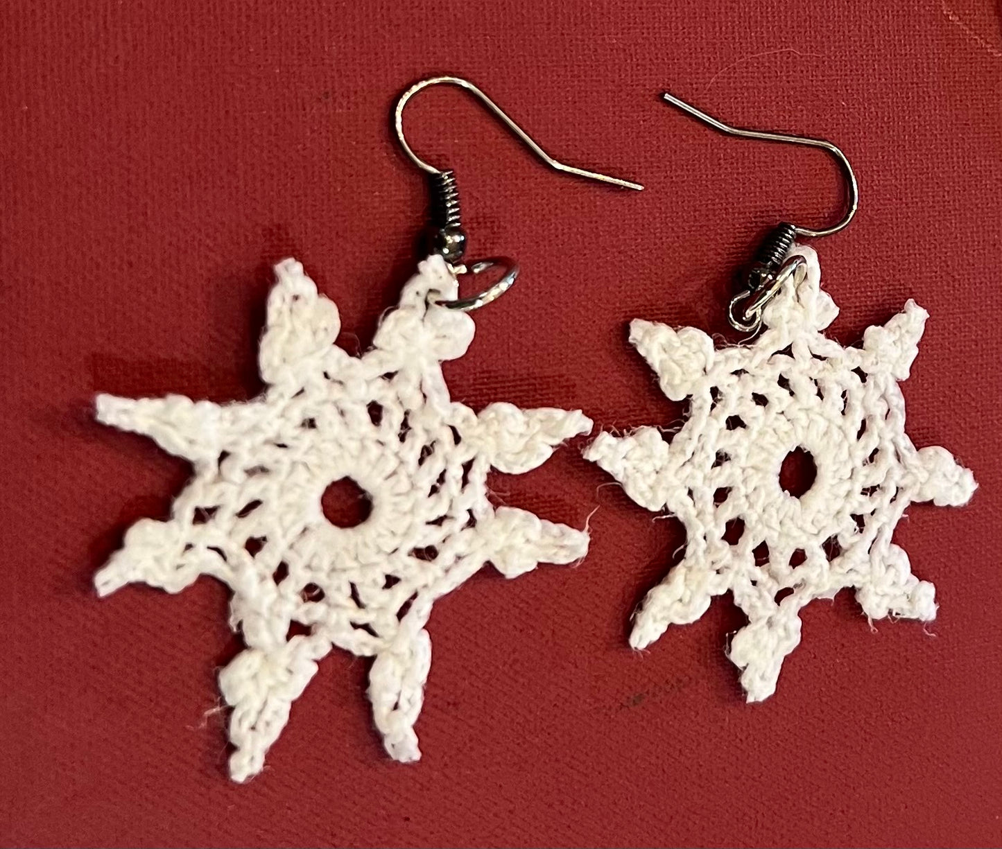 Snowflake Vintage Doily Earrings