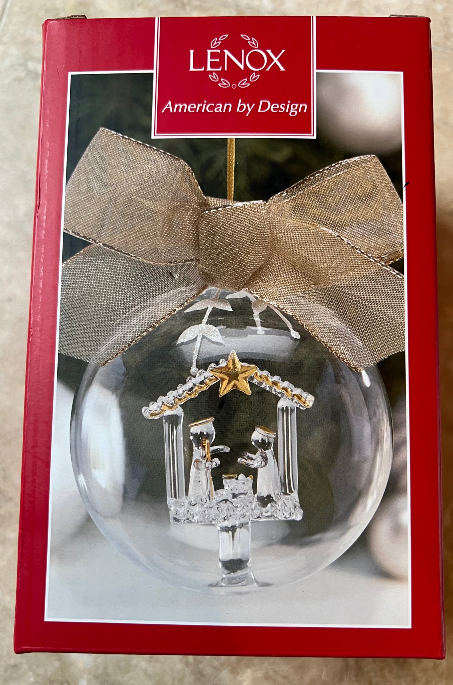 Lenox Crystal Wonder Blown Glass Ball Ornament