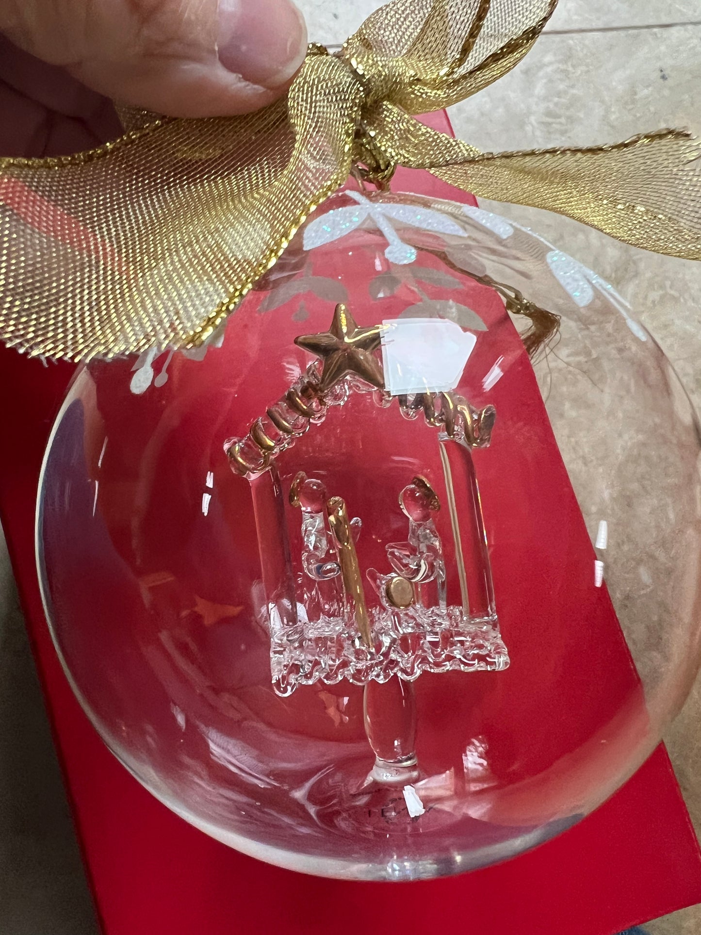 Lenox Crystal Wonder Blown Glass Ball Ornament