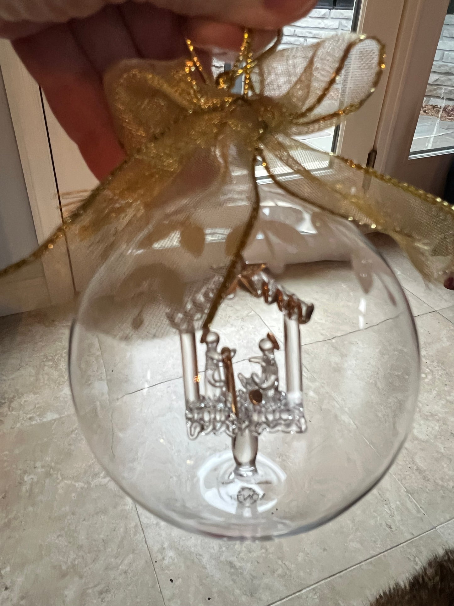 Lenox Crystal Wonder Blown Glass Ball Ornament