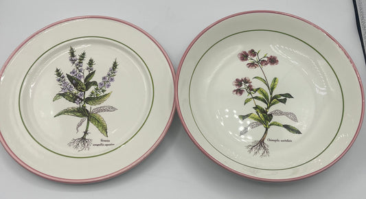Italian Botanical Bowl & Plate Set