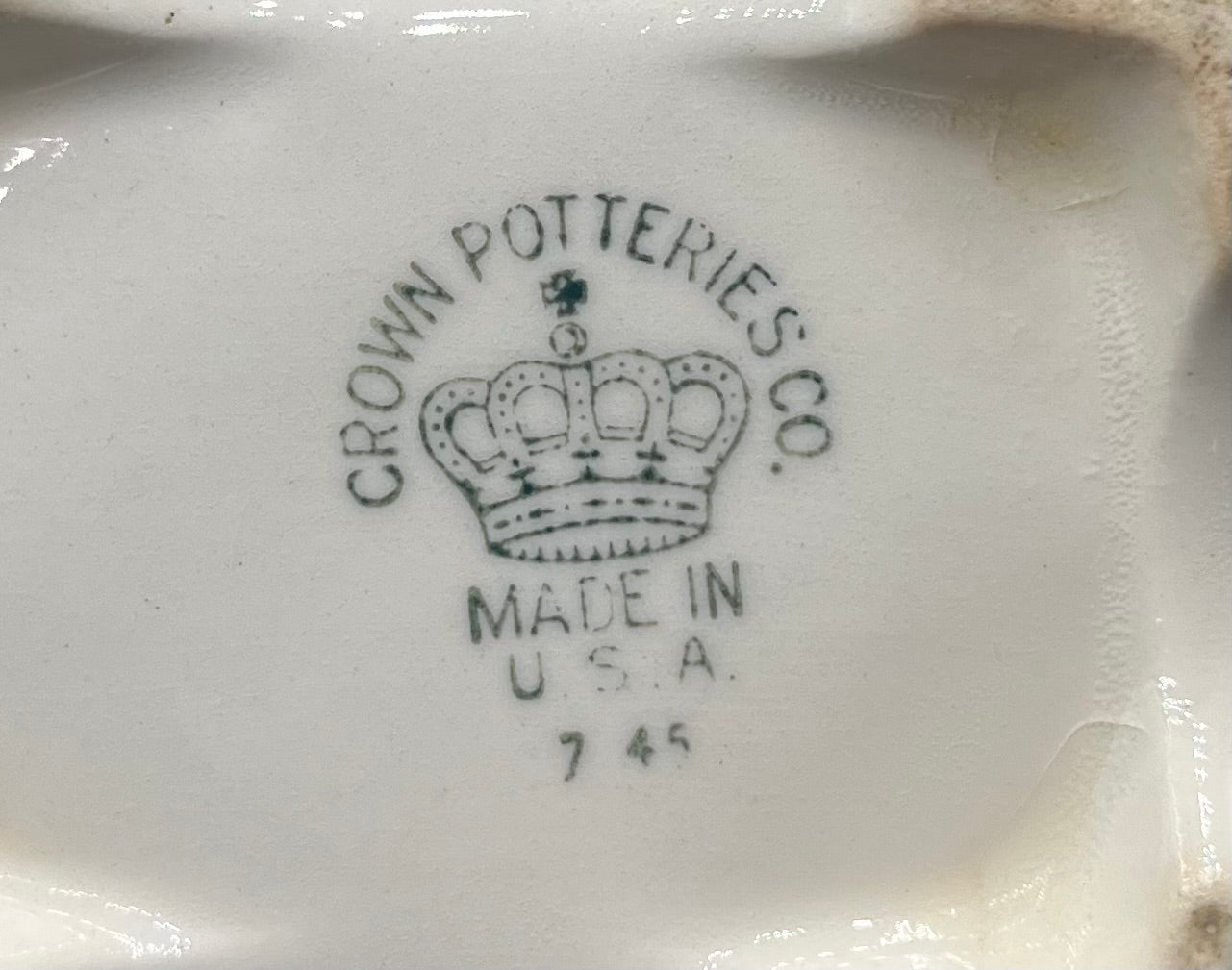 Rare Crown Potteries Co. Floral Pattern 1941 (5 piece set)