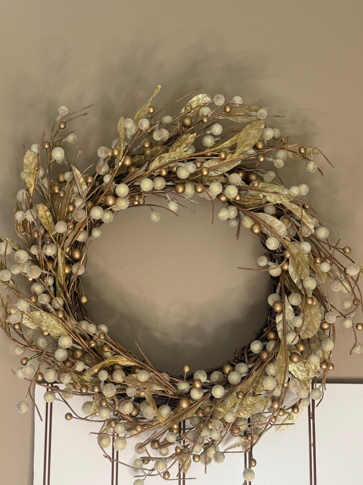 Gold & Cream Berry Wreath