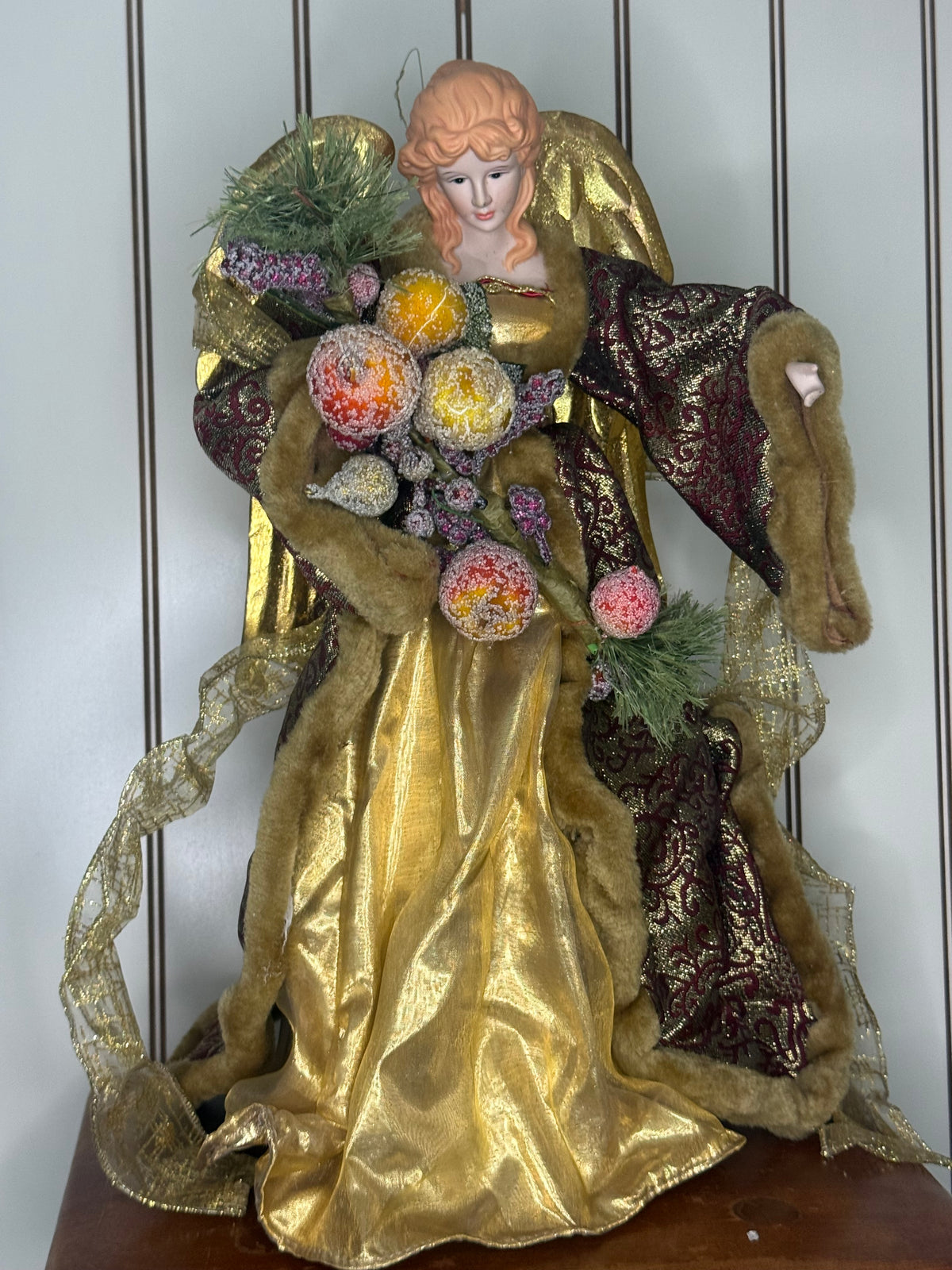 Angel Tree Topper with Sugared Fruit
