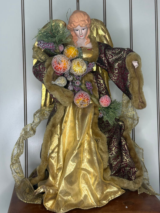 Angel Tree Topper with Sugared Fruit