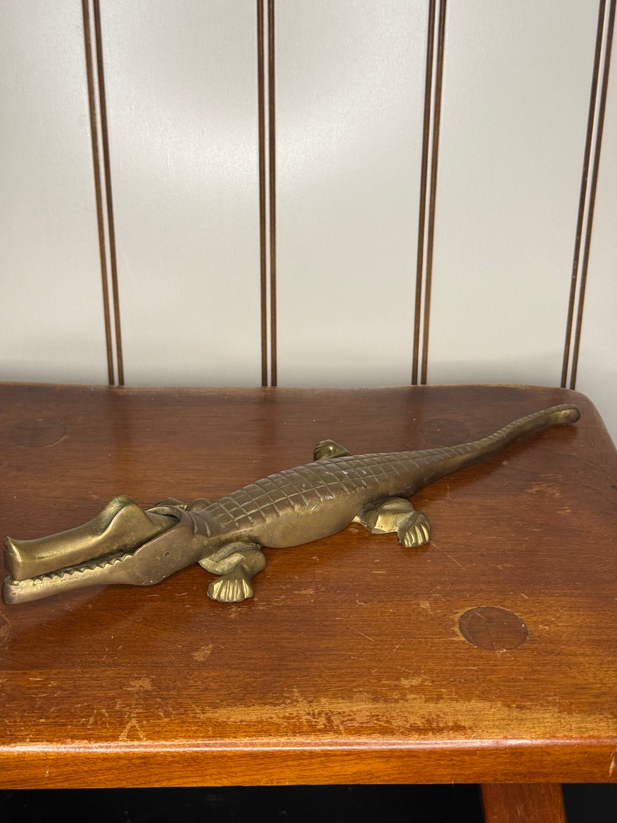 Solid Brass Alligator Paper Holder (missing pin)