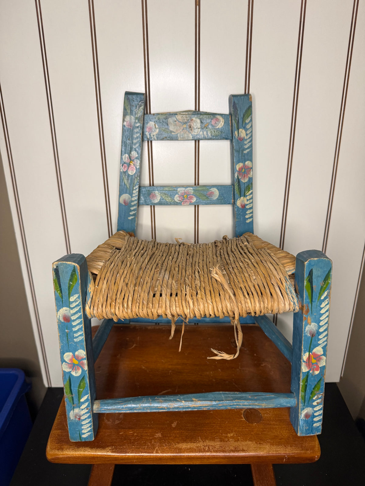 Vintage Hand Painted Folk Art Child’s Chair