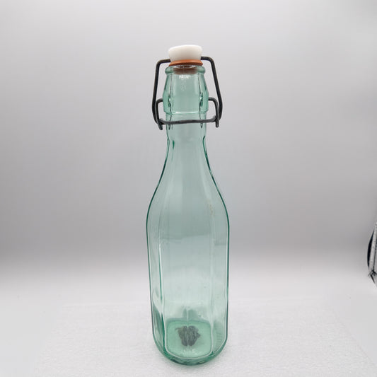 Green Glass Water Bottle