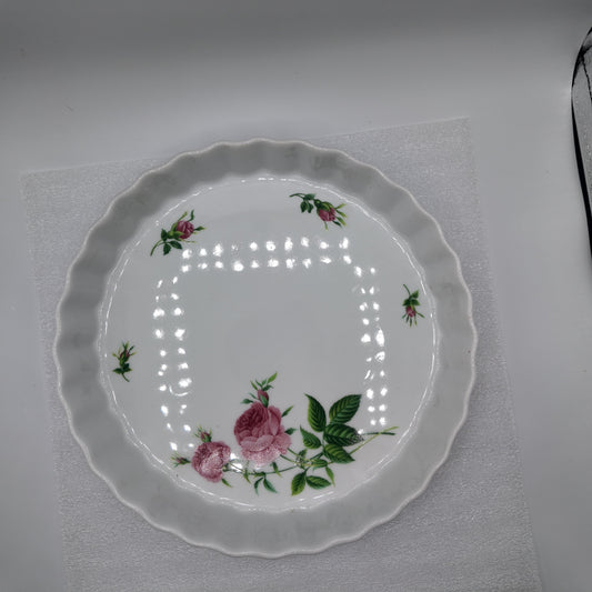 Vintage Christineholm Porcelain Fluted Quiche Dish